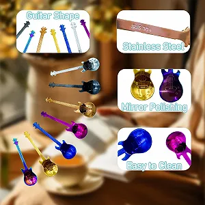 Кавова ложка  Форма гітари з нержавіючої сталі 304 synthetic.ua - Фото 1