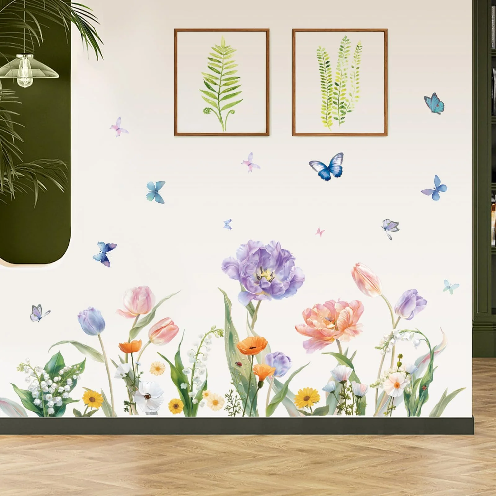 Наклейка на стіну SHUCHING Акварельні тюльпани Самоклеюча, фото №3 Наклейка на стіну SHUCHING Акварельні тюльпани Самоклеюча, фото №3