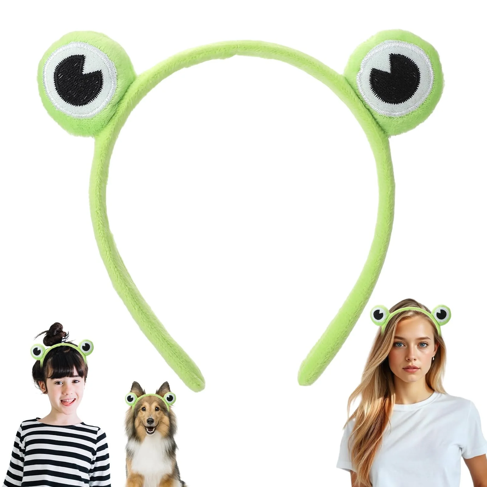 Обруч Эластичная с Зеленым Лягушонком, фото №1