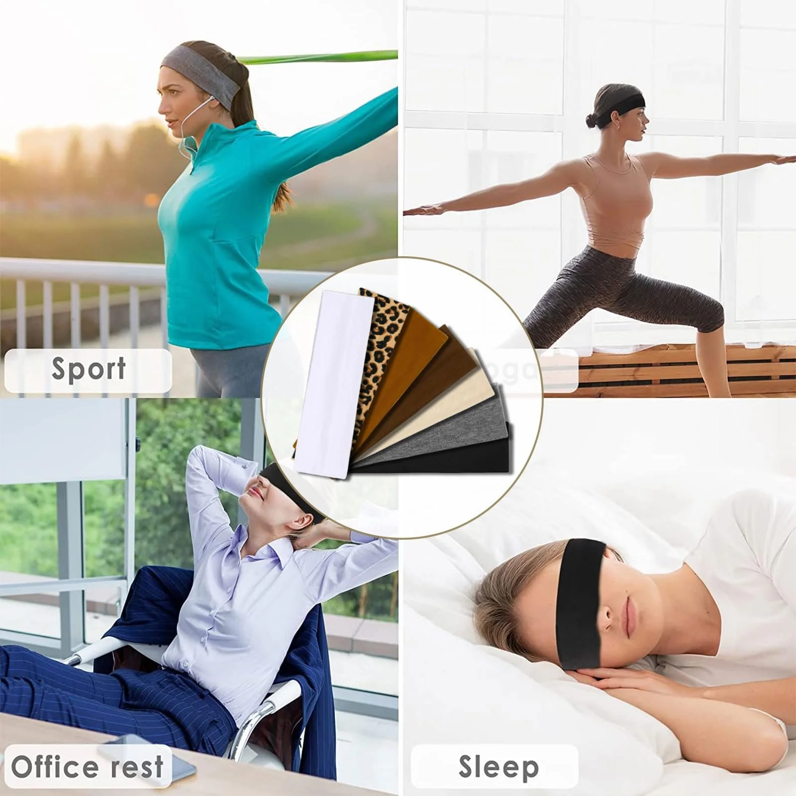 Повязка на голову GlamRays, 7 штук, фото №6