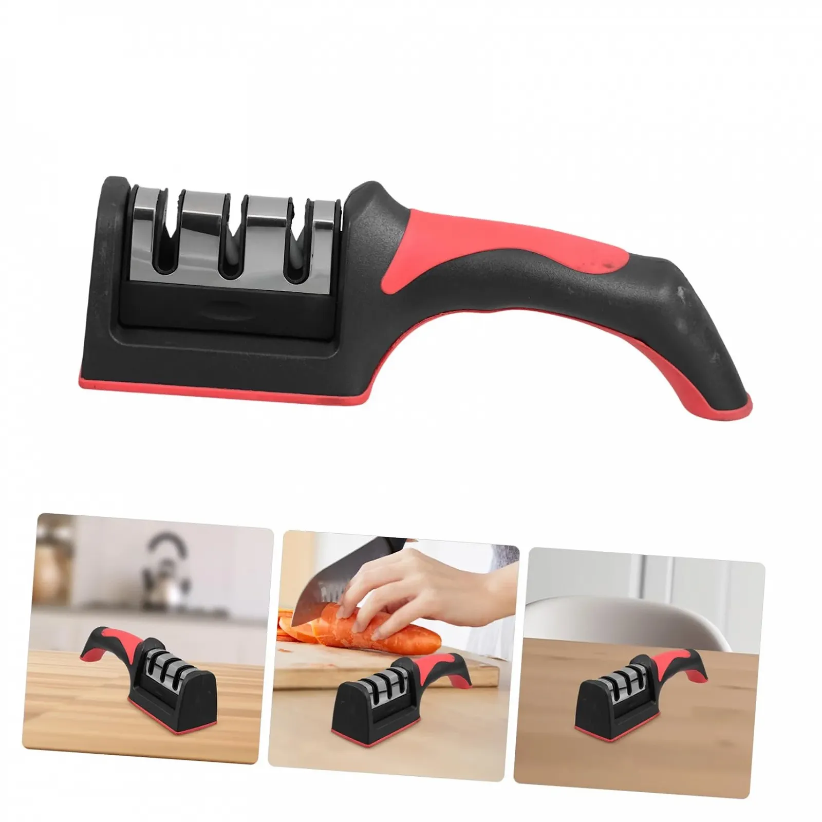 Ручная точилка для ножей Ciieeo Трехуровневая Нержавеющая сталь, фото №8