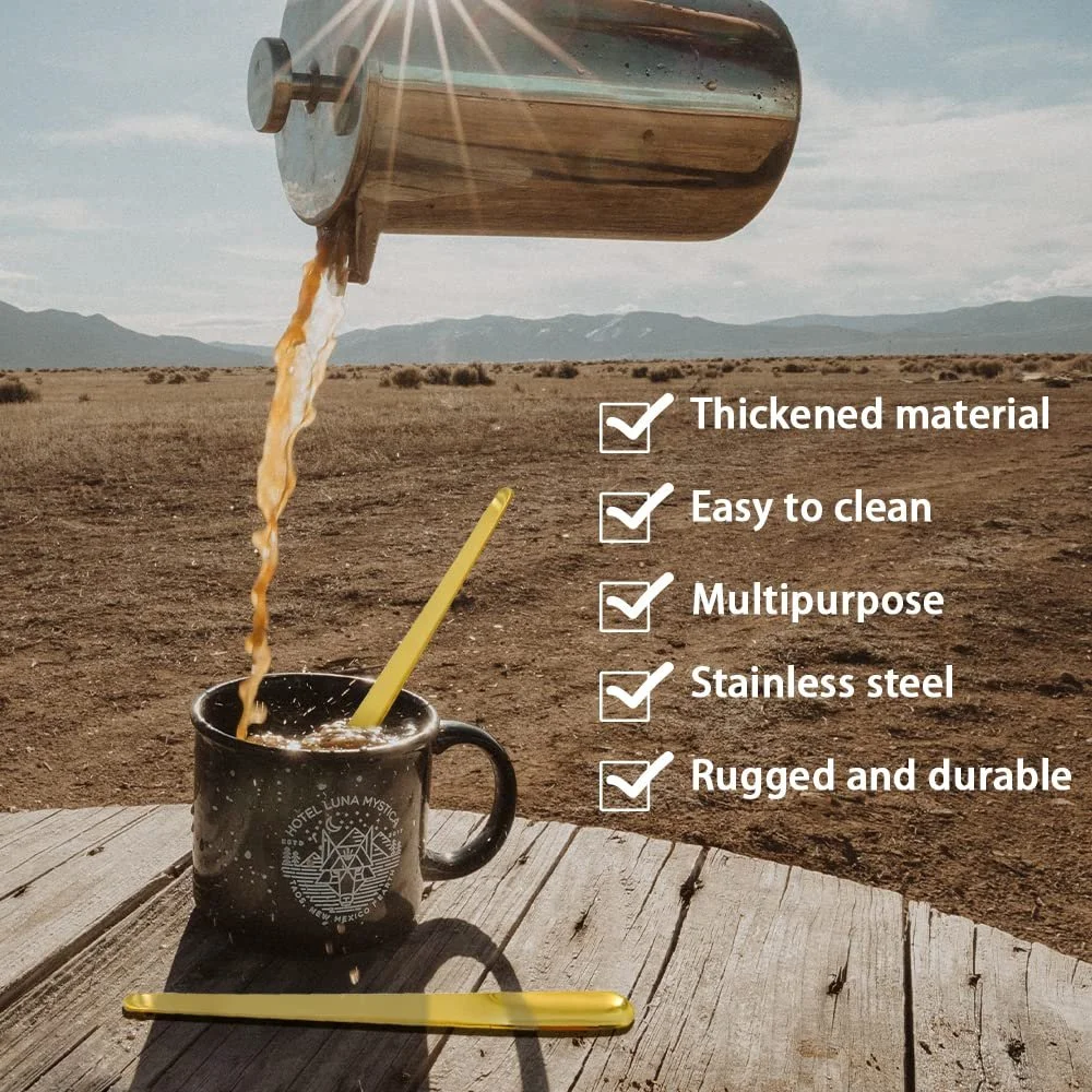 Ложка Десертна з нержавіючої сталі 12 шт. Gold, фото №3