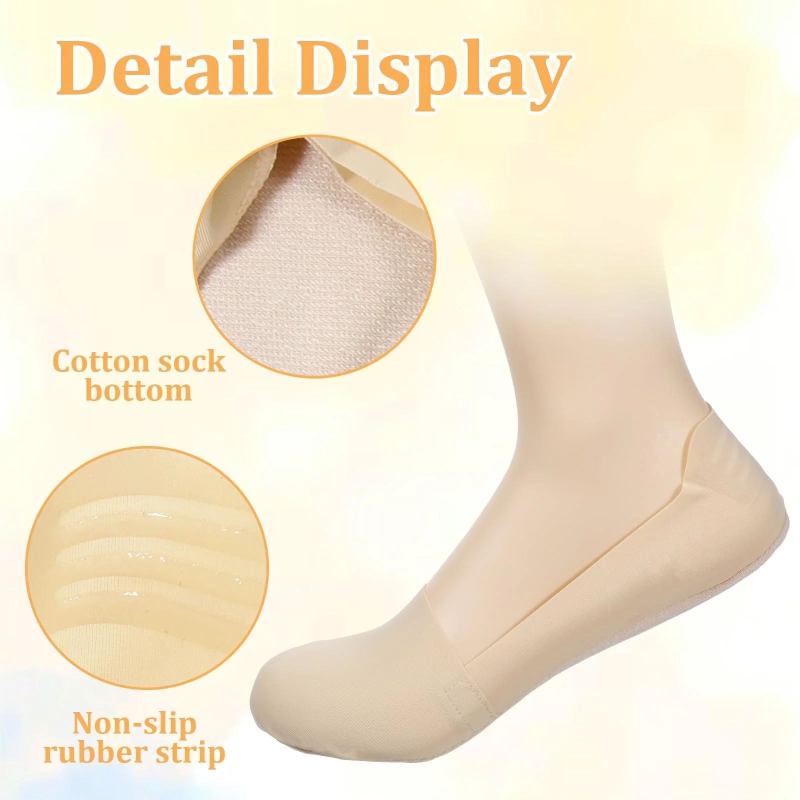 Шкарпетки-слідки Ballerina Invisible Ankle Socks 8 пар, фото №2