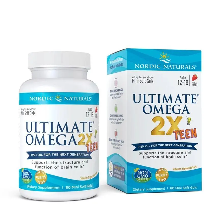 Жирные кислоты Nordic Naturals Ultimate Omega 2X Teen 60 капсул, фото №1