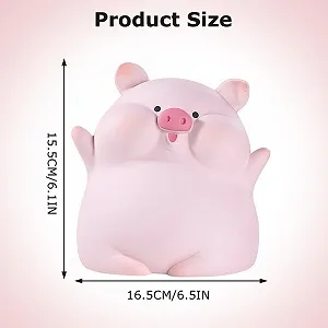 Копилка Resin Enamel Поросенок небьющаяся Розовая synthetic.ua - Фото 1