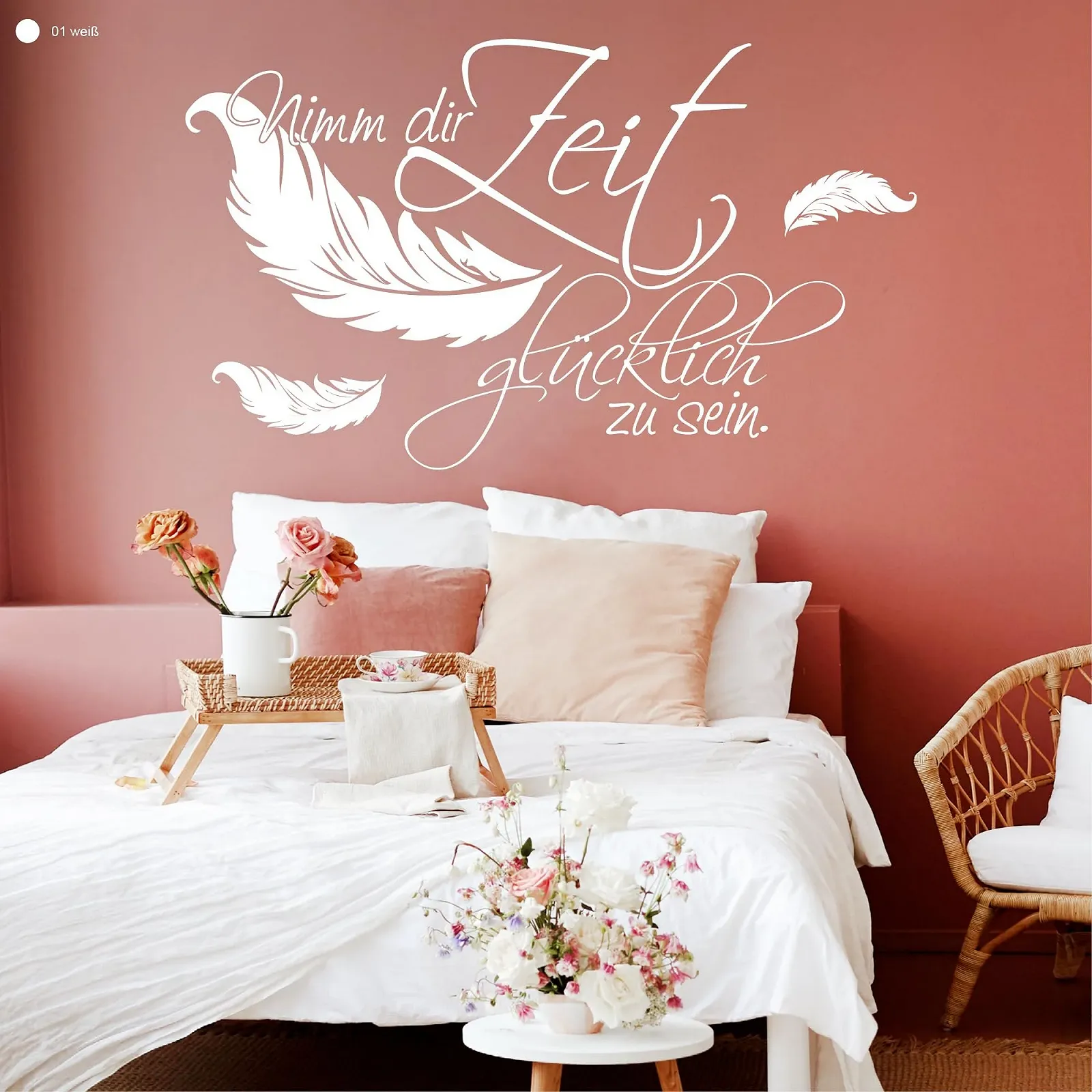 Наклейка для стен Happy Loft W63 Feather "Take Time To sein" 54 Colours 3 Sizes, фото №2