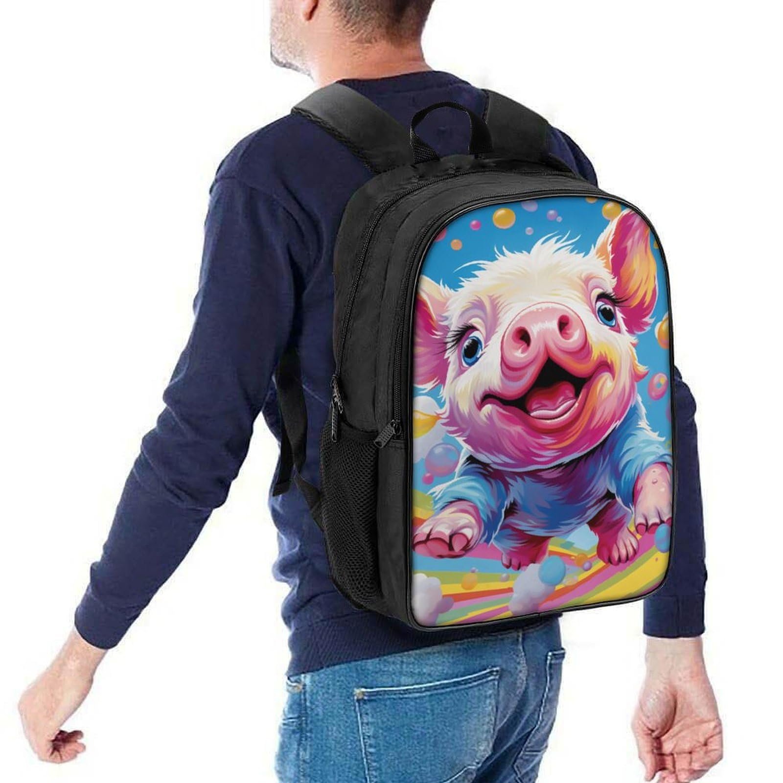 Рюкзак шкільний DPEOANEBN Pig 40x28x16см, фото №5