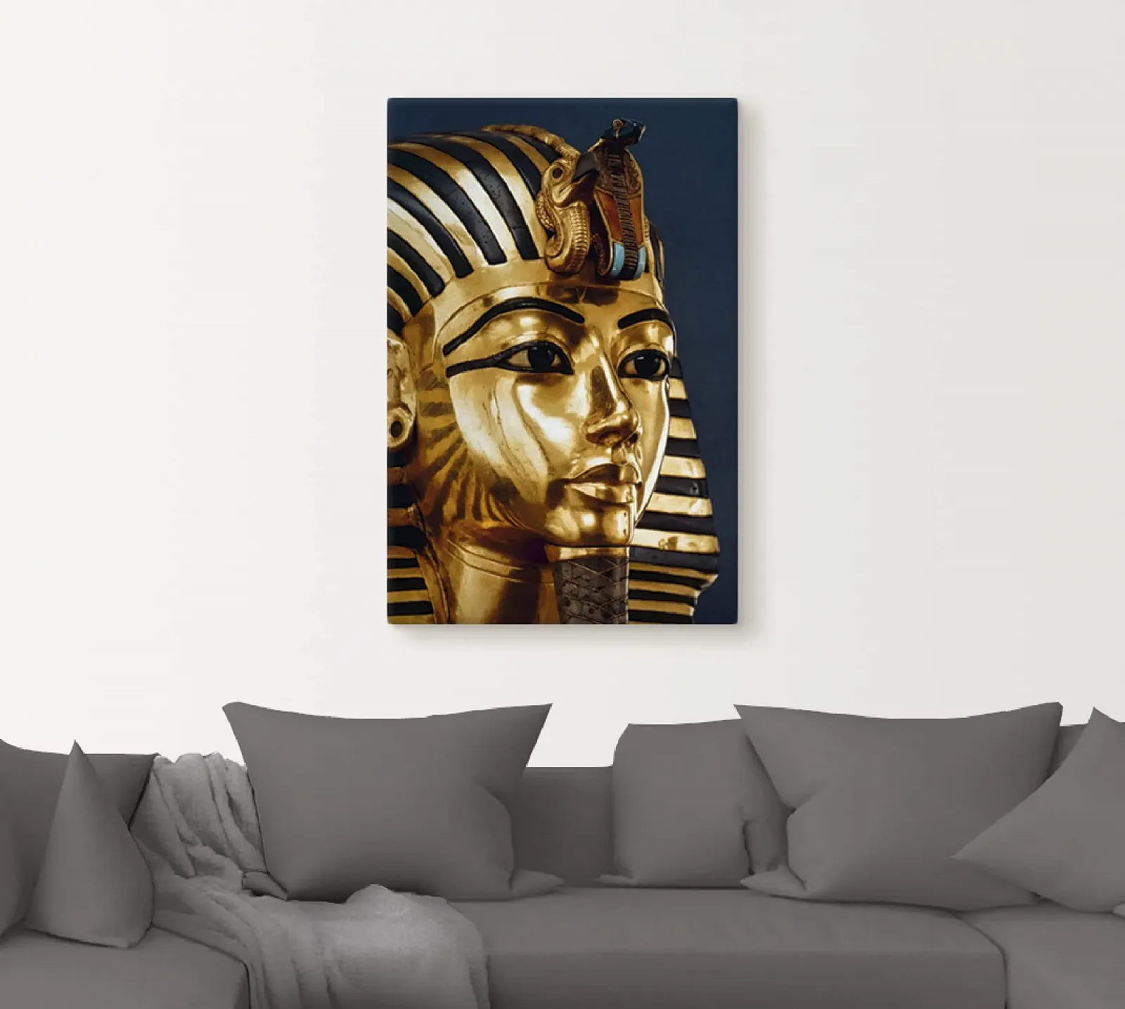 Картина на полотні ARTLAND S7UQ People Personalities Photo Gold Grave Mask of King Tutankhamun 20 x 30 см, фото №5
