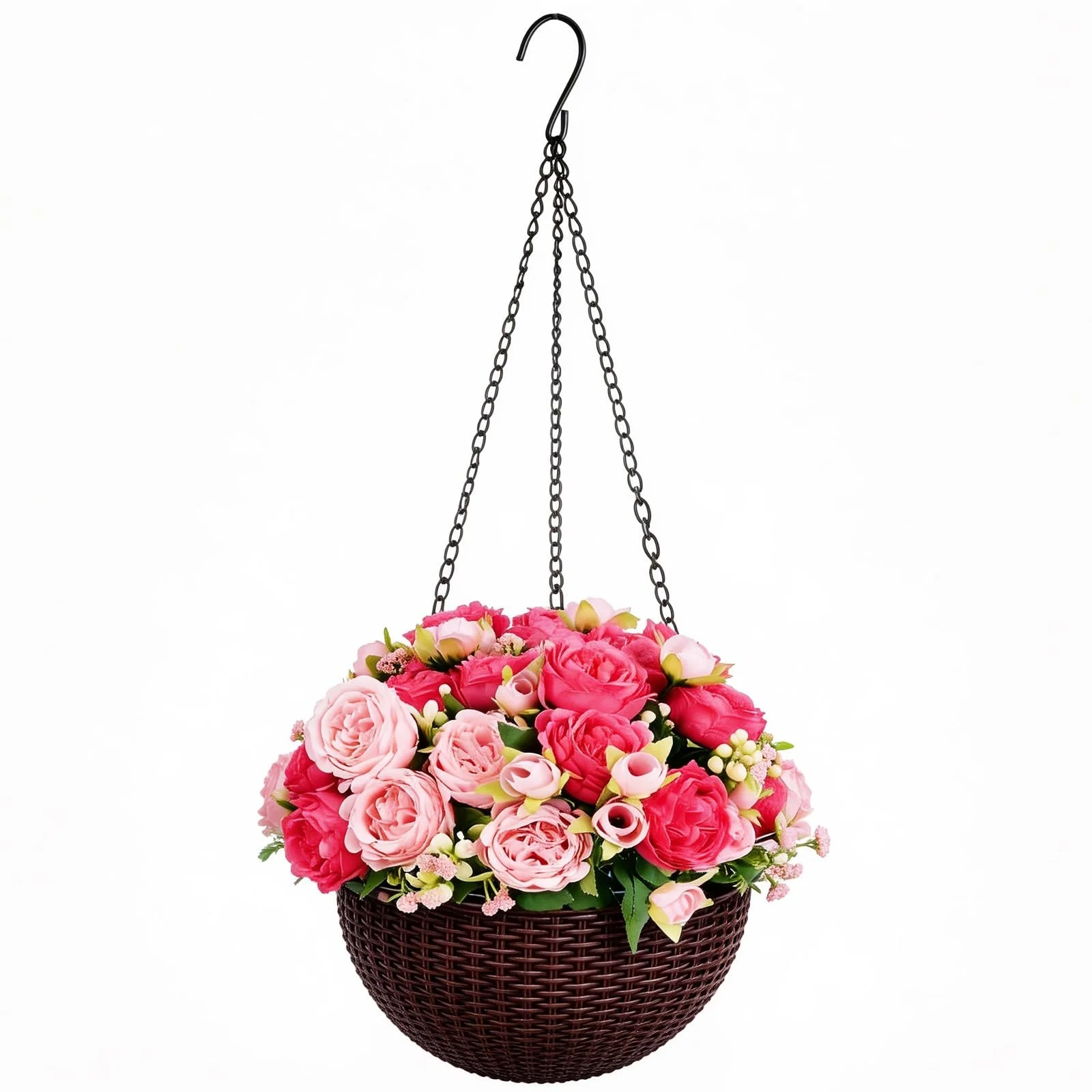 Подвесная корзина Цветочный горшок Уличный с отверстиями и цепочками, фото №1