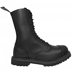 Черевики Grinders Herald Safety Steel Cap Military Punk Black Matt Varnish Unisex synthetic.ua - Фото 1