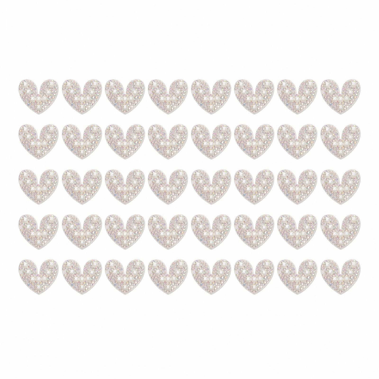 Аппликация Сердце, 40 шт, для самостоятельного изготовления, аппликация для украшения одежды, фото №1