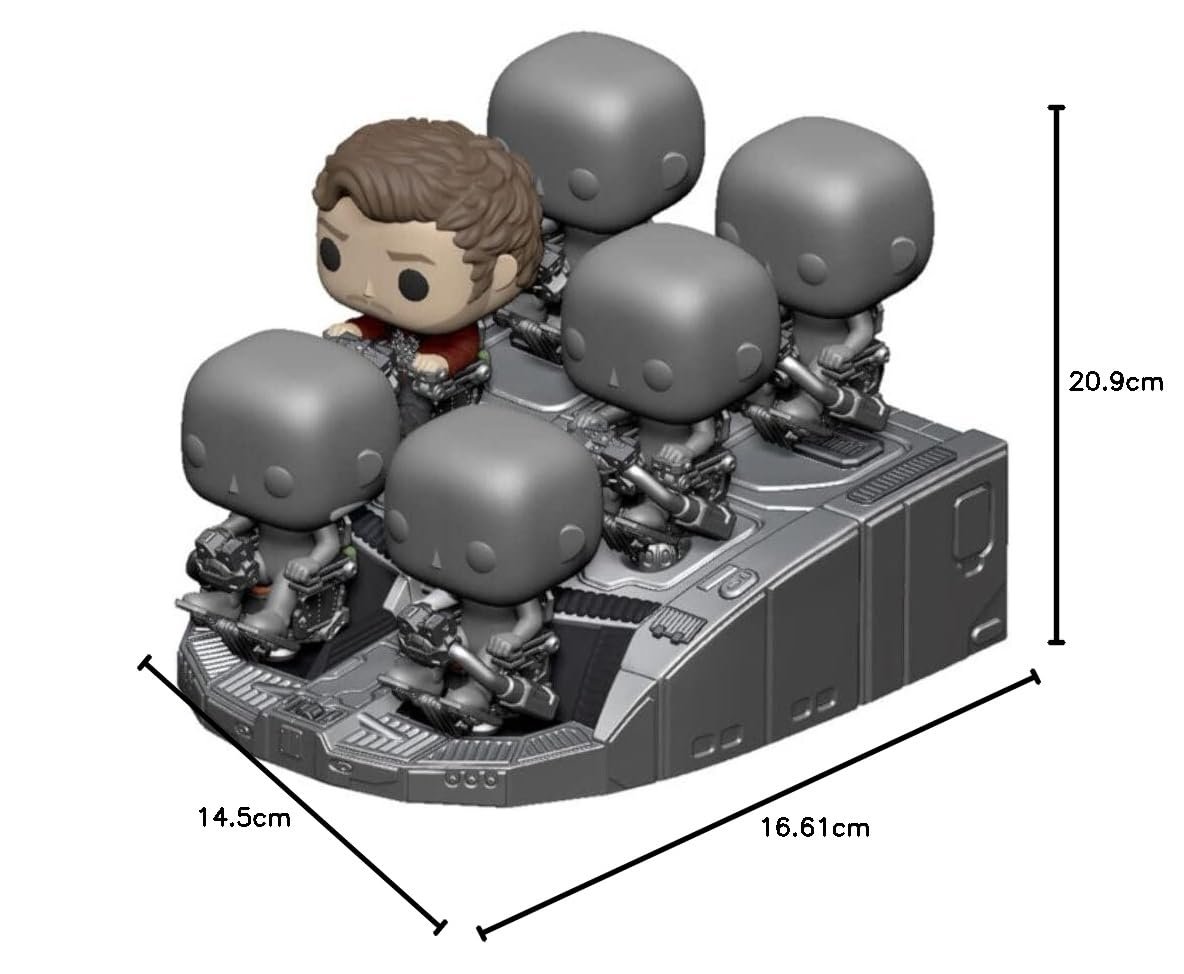 Фігурка Bobble-Head Vinyl Funko Pop! Deluxe Marvel Avengers Infinity War - Guardians' Ship: Star-Lord (Special Edition) #1021, фото №4