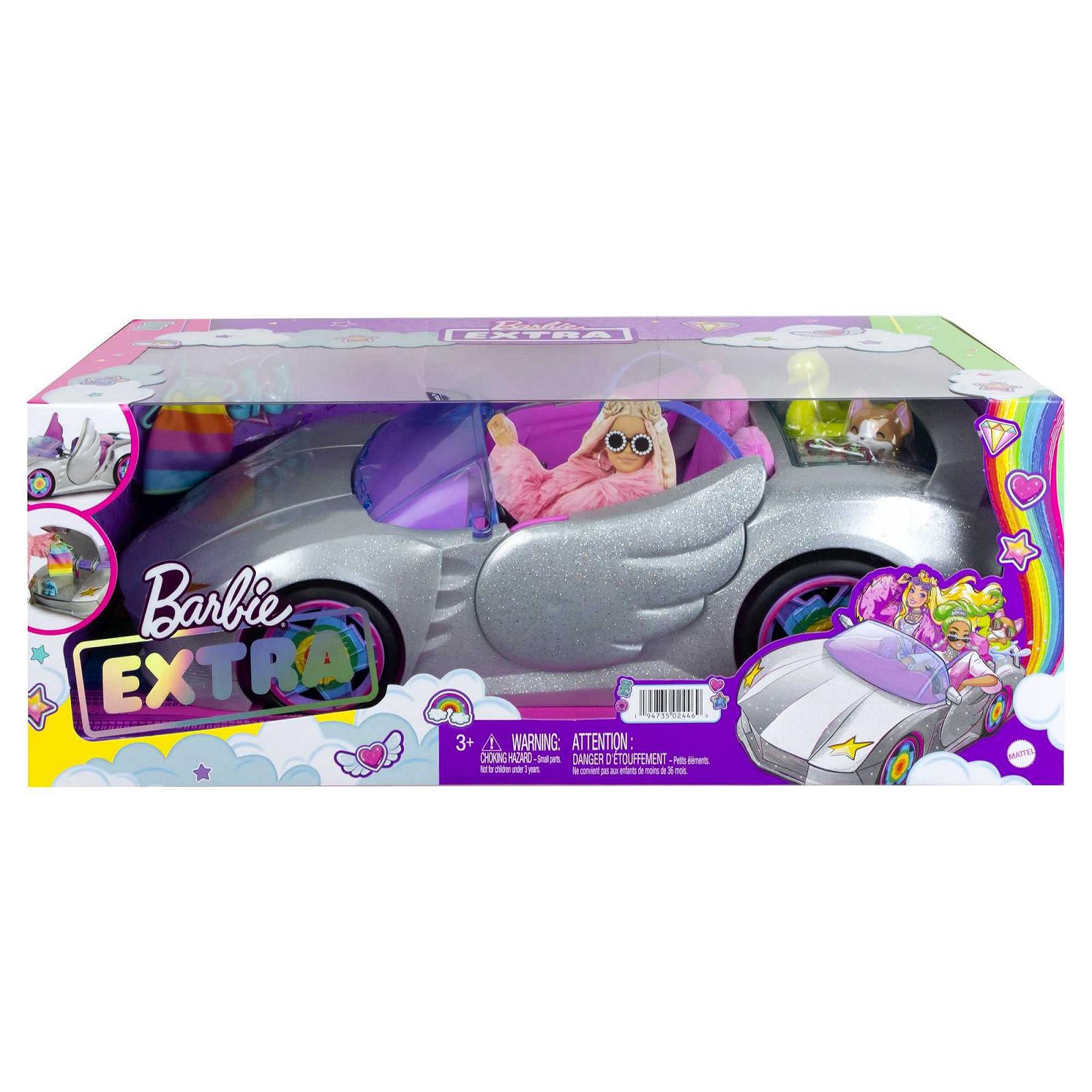 Автомобиль Barbie Extra HDJ47 Конвертируемый серебристый, фото №7
