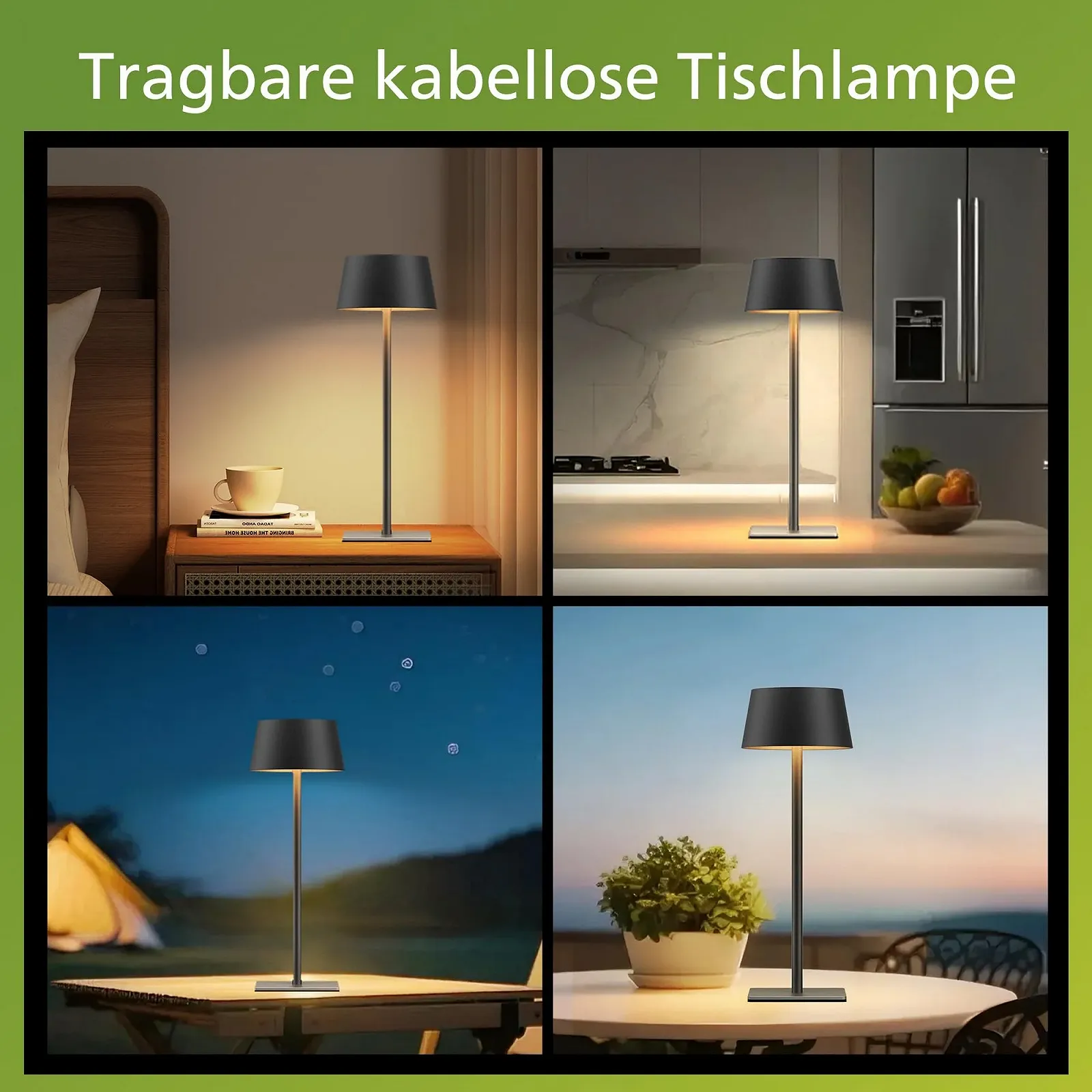 Настільна лампа Philips Solar на сонячній батареї портативна світлодіодна акумуляторна з 2 рівнями регулювання висоти сенсорна вологозахищена Чорний, набір з 2 шт., фото №8