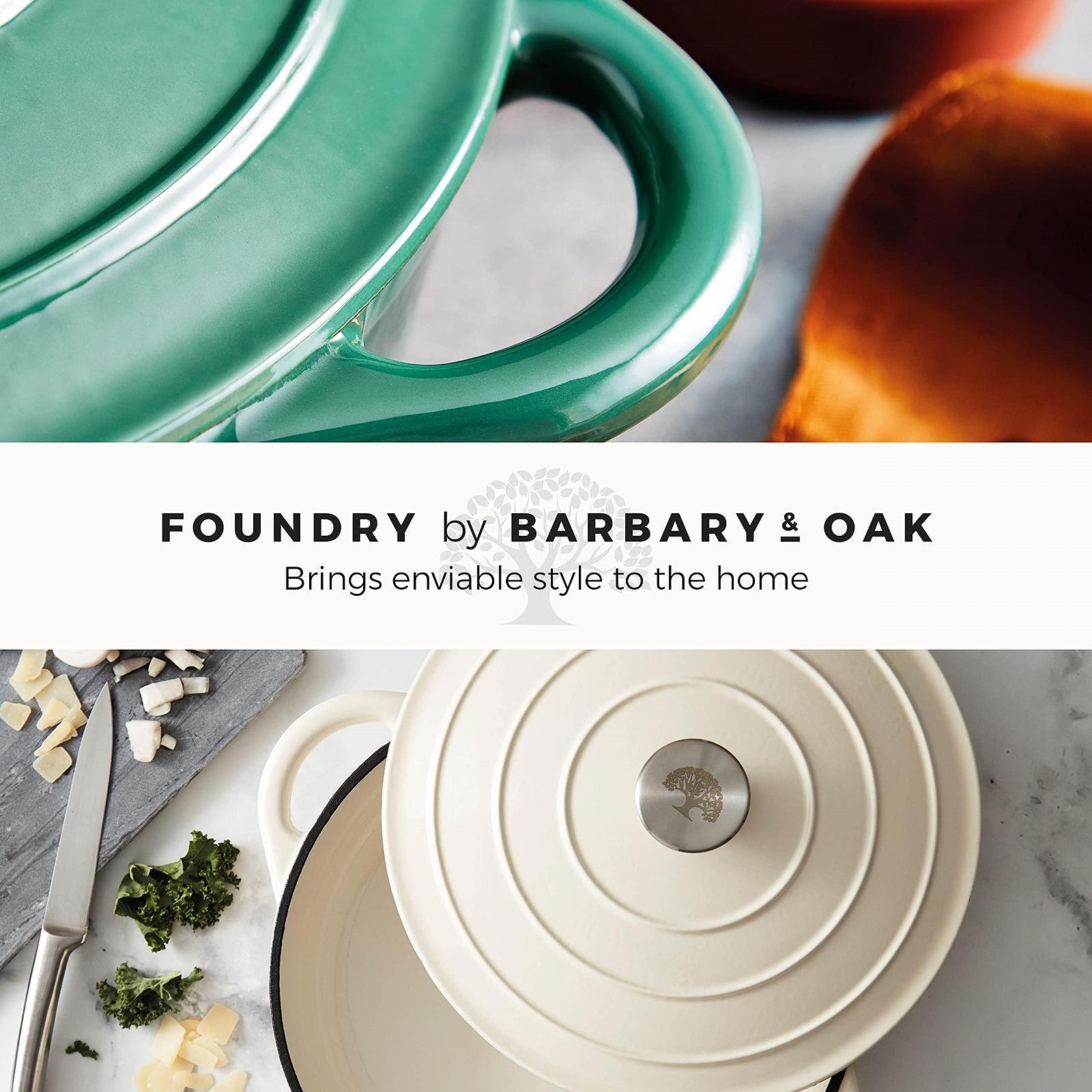 Жаровня Barbary & Oak BO800253GRN чугунная эмалированная 28 см зеленая, фото №10