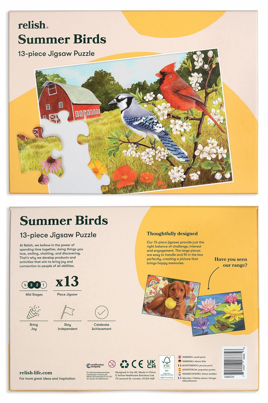 Пазл Relish Summer Birds 13 деталей, фото №6 Пазл Relish Summer Birds 13 деталей, фото №6