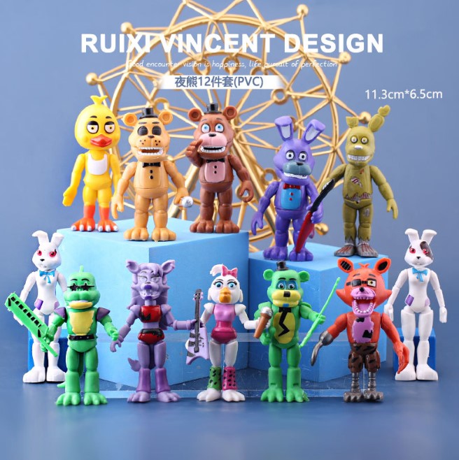 Ігрові фігурки Five Nights At Freddy's П'ять ночей з фредді 12 шт 11 см, фото №1 Ігрові фігурки Five Nights At Freddy's П'ять ночей з фредді 12 шт 11 см, фото №1
