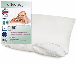 Наволочка Allsana 80 x 80 см для аллергиков, защита от пылевых клещей - Фото 1
