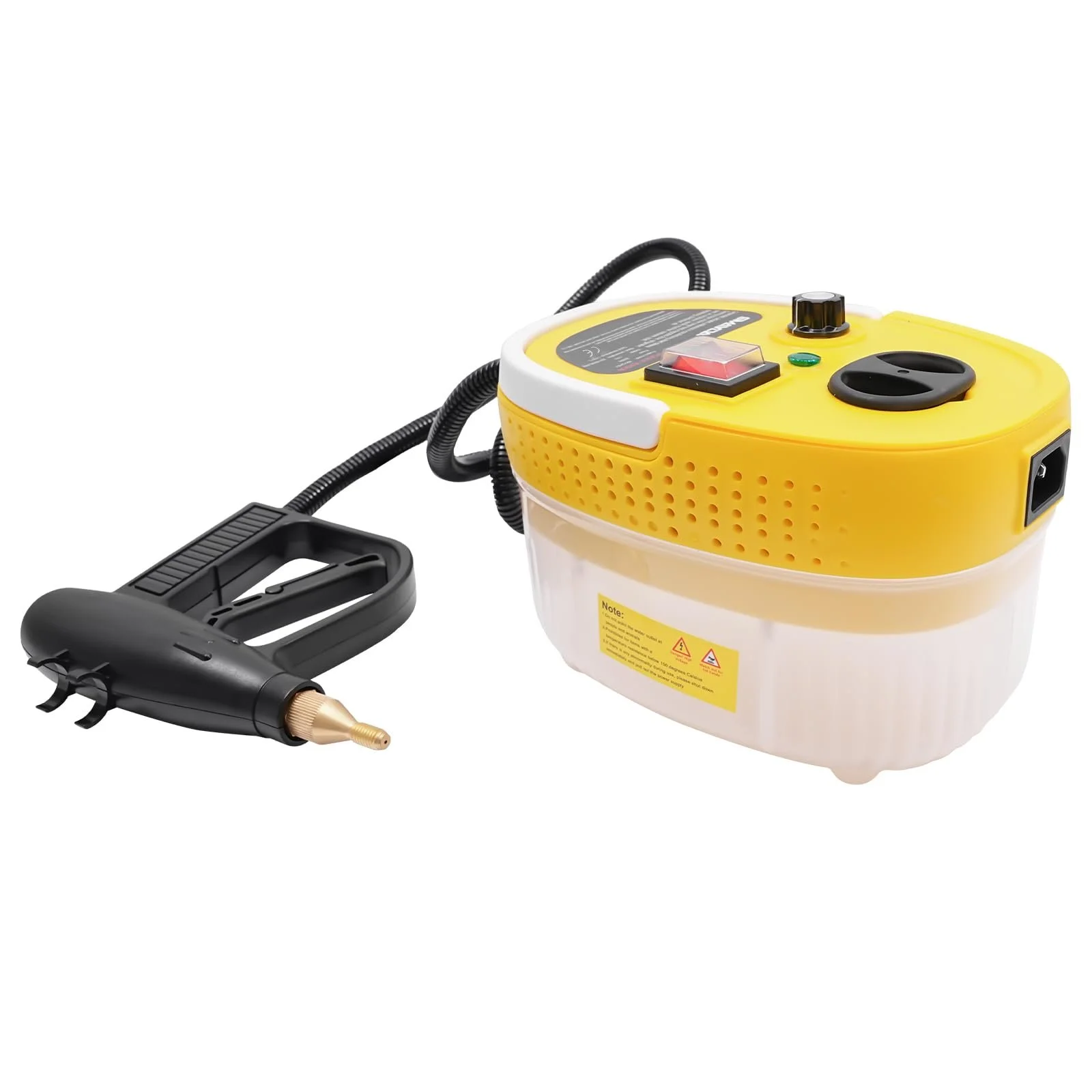 Пароочисник 2500 Вт високого тиску 3 бар 1.2 л Жовтий, фото №1