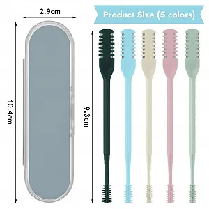 Тример для носового волосся Подвійний Ніж Портативний Ручний 360° Обертальний (набір з 5 кольорів) synthetic.ua - Фото 1