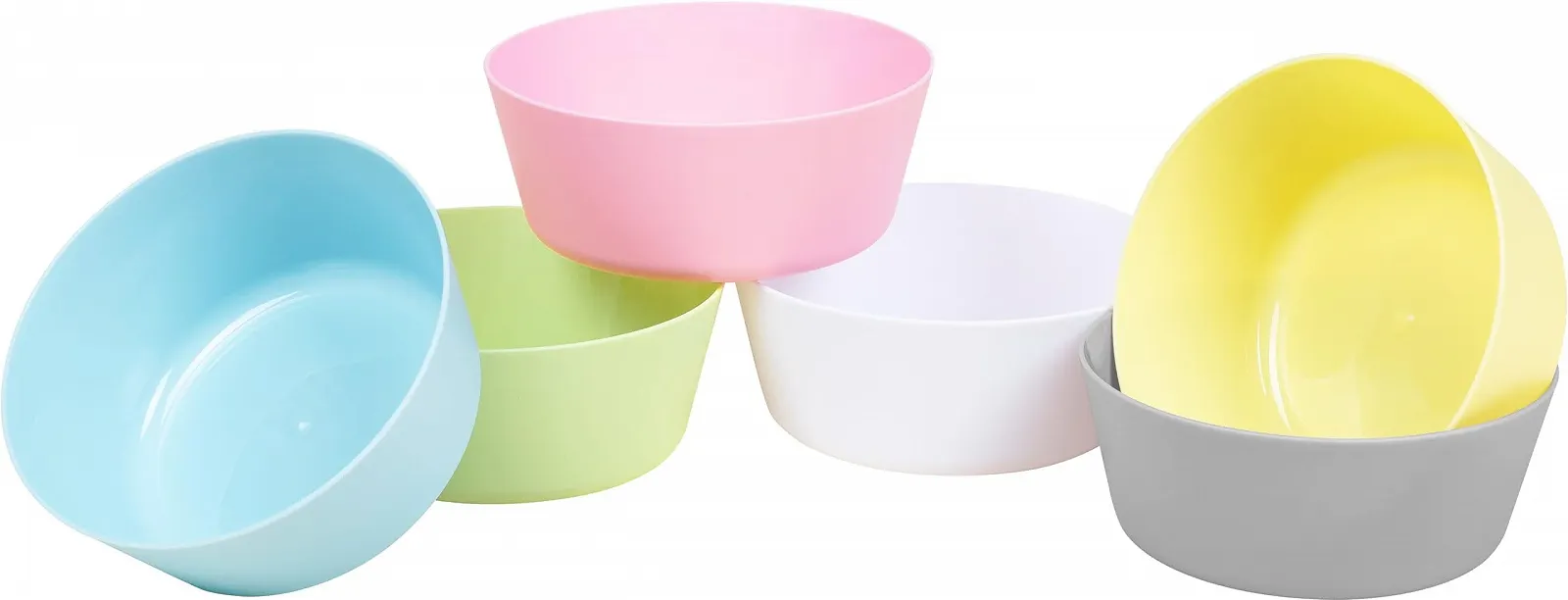 Миска HEKU Набор многоразовых лоханок 6 шт Пастельный 12 см PP Материал разноцветный, фото №1