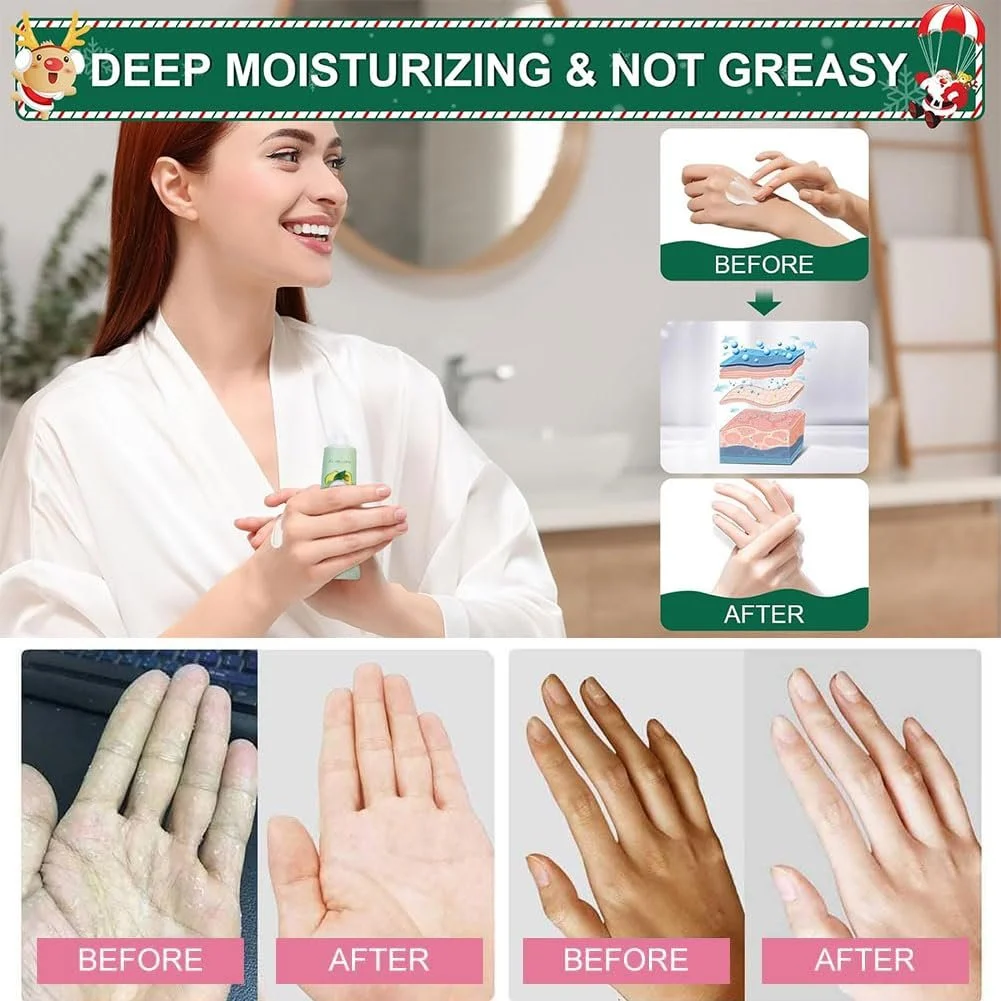 Набор кремов для рук Рождество, Набор подарочных кремов для рук, Рождественские подарки, Мини-кремы для рук, Идеальный подарок (4 шт. в упаковке), фото №6