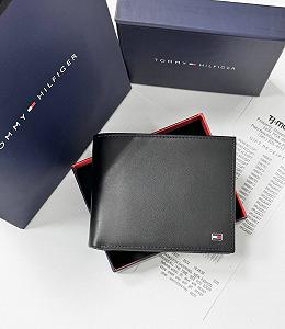 Чоловічий гаманець шкіряний чорний Tommy Hilfiger - Фото 1