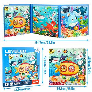 Магнітні пазли Ocean Animals 12, 16, 20 деталей synthetic.ua - Фото 1