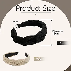 Обруч на голову Плетеная Тканевая Широкая synthetic.ua - Фото 1