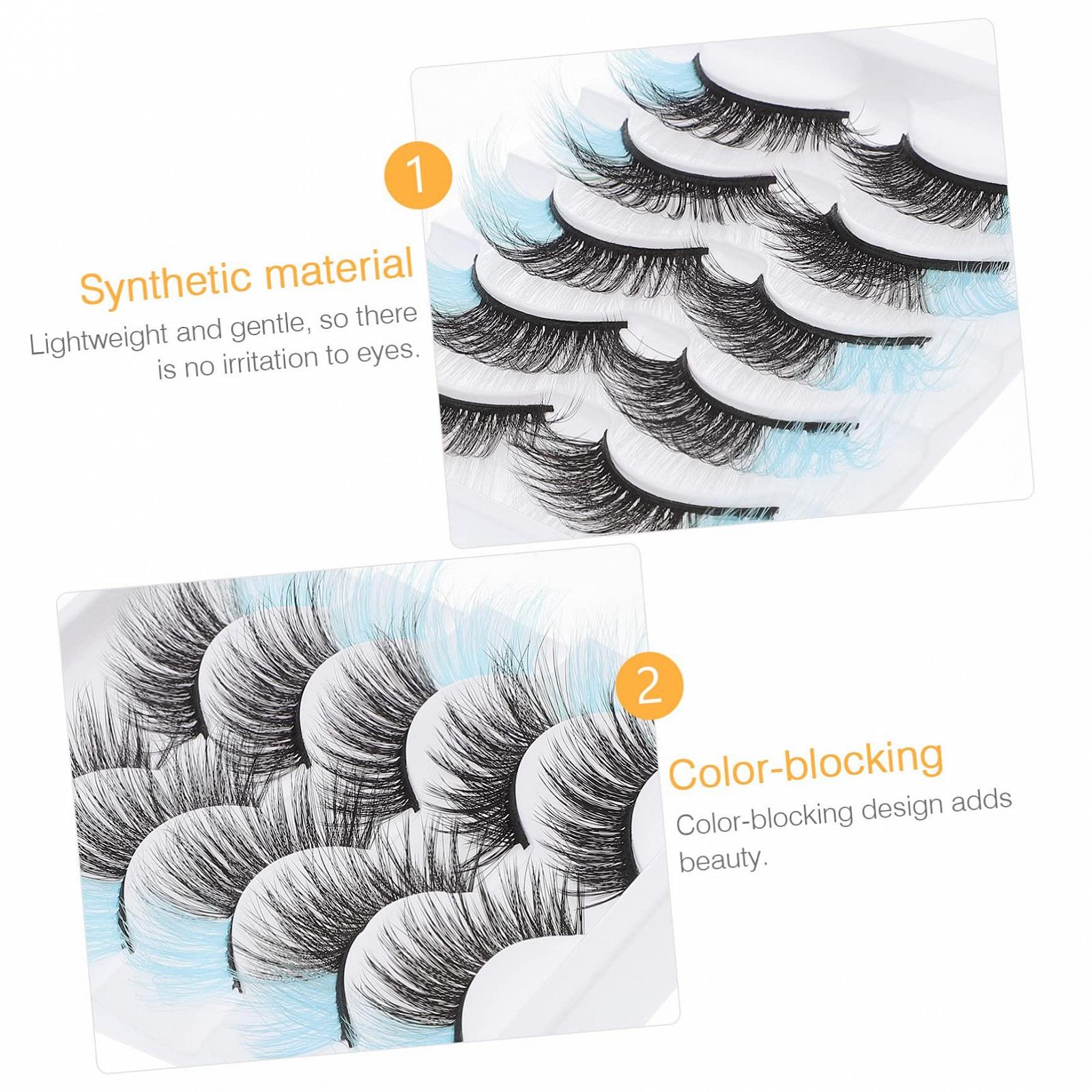 Кольорові накладні вії Angoily 20 пар Смужки Рясні візерунки, фото №2 Кольорові накладні вії Angoily 20 пар Смужки Рясні візерунки, фото №2