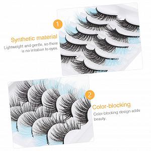 Цветные накладные ресницы Angoily 20 пар Полоски Пышные узоры synthetic.ua - Фото 1