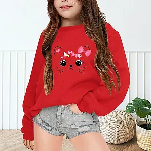 Дитячий світшот з круглим вирізом та довгими рукавами з принтом літер для дівчинки (осінь-зима) synthetic.ua - Фото 1