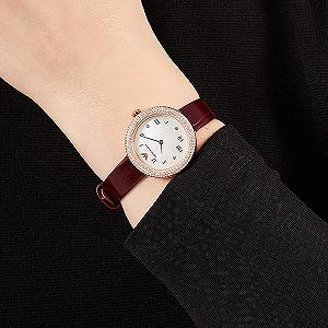 Женские часы Emporio Armani 30мм кварцевые с двумя стрелками с кожаным ремешком synthetic.ua - Фото 1