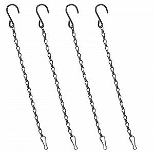 Цепи для подвесных корзин Bewudy Металлические 33 см Черные Набор из 4 шт. - Фото 1