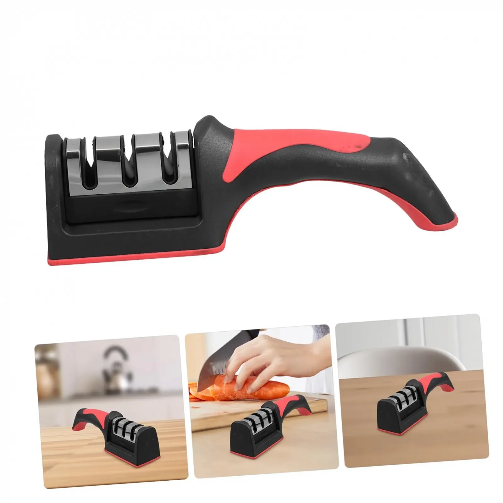 Точилка для ножів багатофункціональна з нержавіючої сталі з точильним каменем, фото №7 Точилка для ножів багатофункціональна з нержавіючої сталі з точильним каменем, фото №7