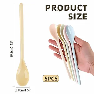 Ложка Пластиковая Цветная 18.5 см (набор 5 шт.) synthetic.ua - Фото 1