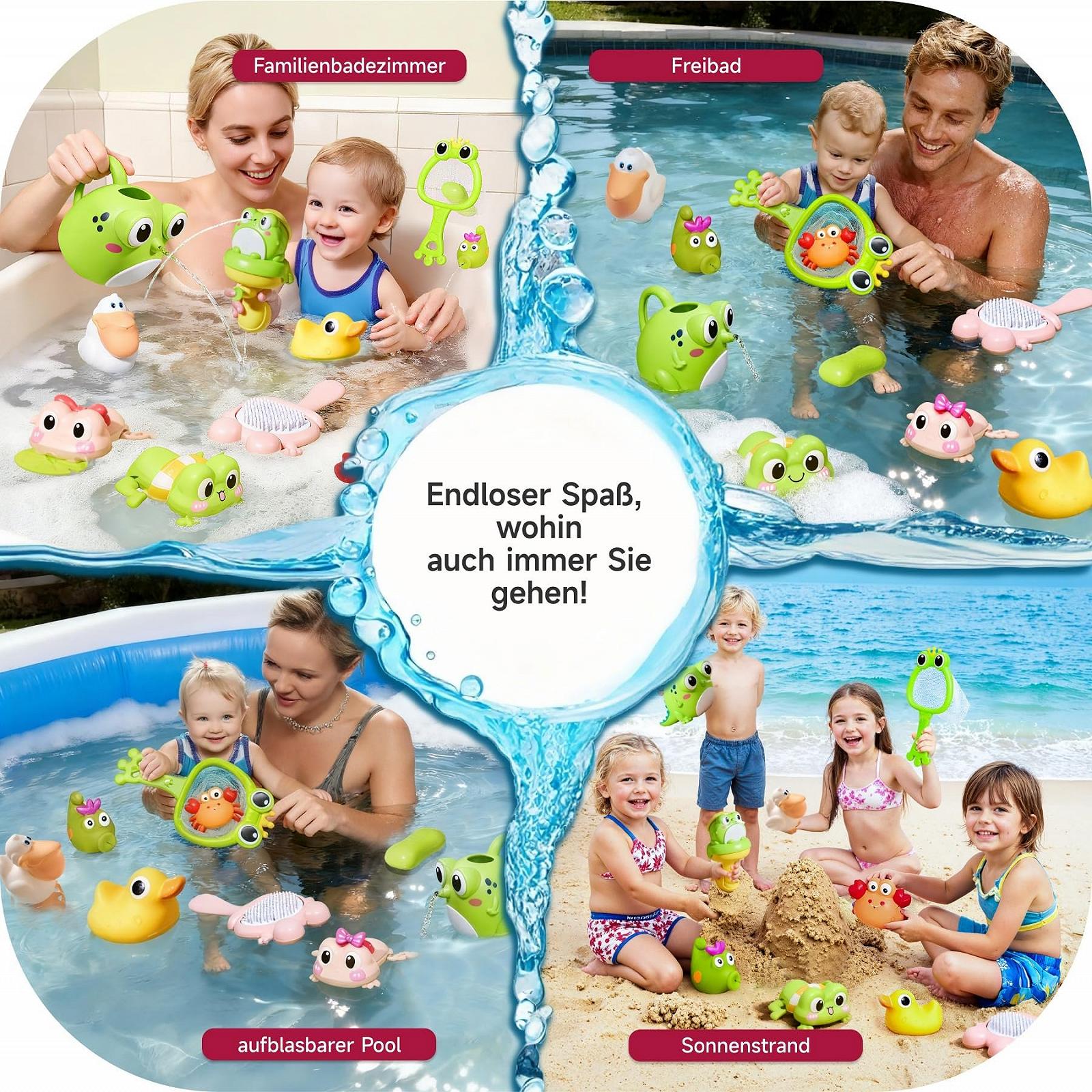 Набір іграшок для ванни для дітей від 1 року, 11 штук, фото №5