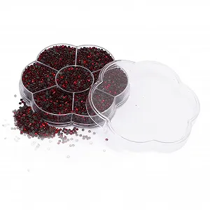 Стразы Стеклянные Emoshayoga для Ногтей, Ювелирных Изделий, Сумок, Красные Декоративные Круглые Стразы S601 synthetic.ua - Фото 1