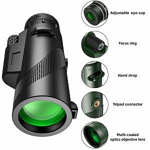 Монокуляр TAZYMKSD 12*50HD с адаптером для смартфона, штативом synthetic.ua - Фото 1