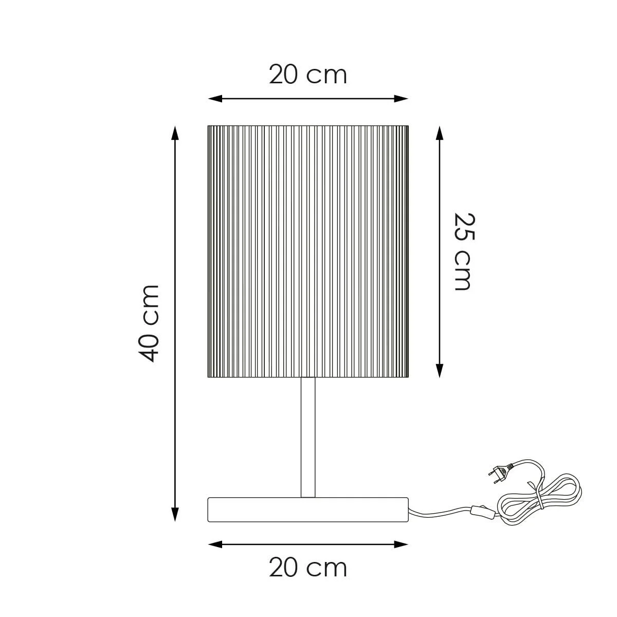 Настільна лампа Home Sweet Home Scandinavian E27 20 x 40 см Black, фото №6