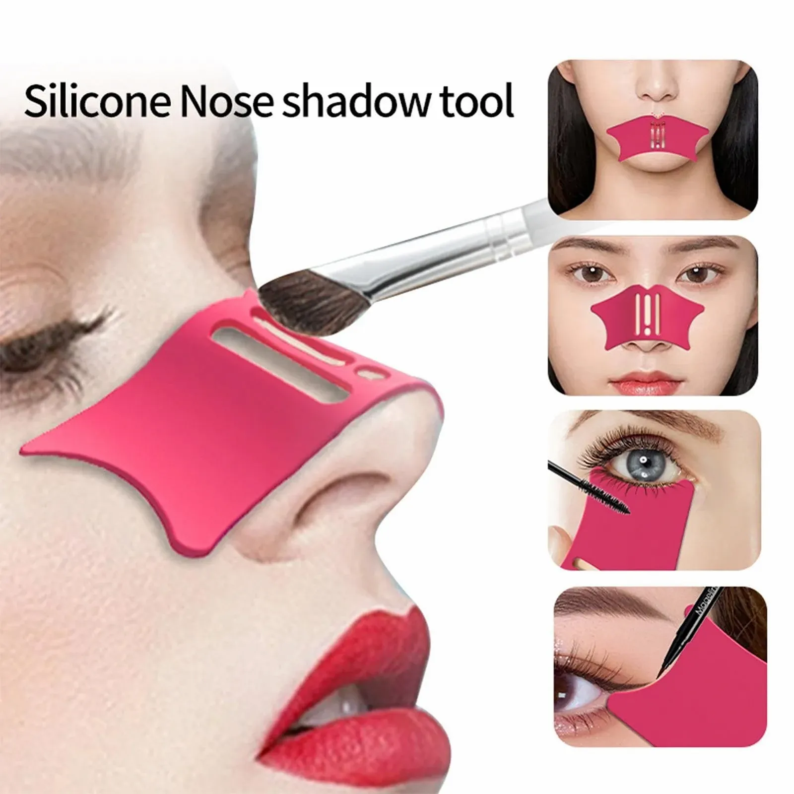 Силіконовий трафарет для носа Багатофункціональний шаблон для формування макіяжу, фото №3 Силіконовий трафарет для носа Багатофункціональний шаблон для формування макіяжу, фото №3