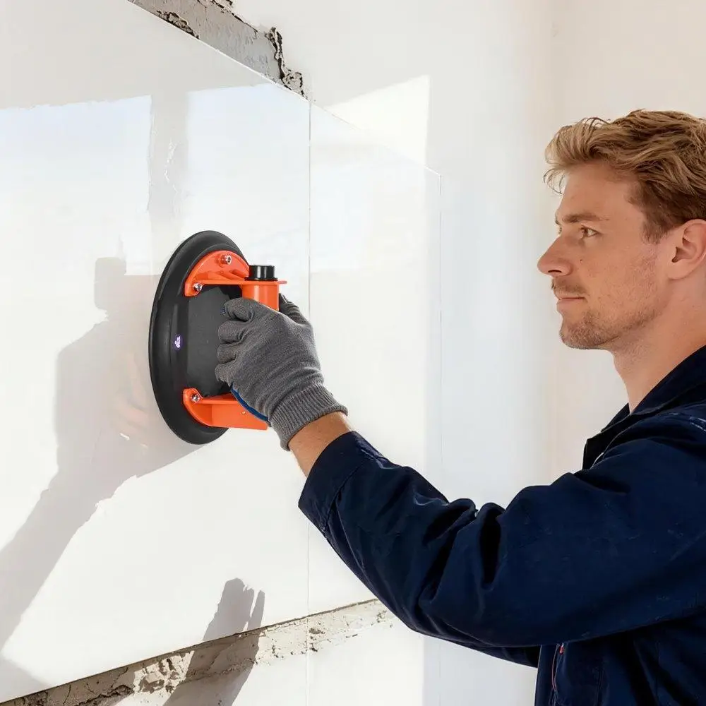 Вакуумна присоска для плитки та скла VEVOR GPS-1 / 203мм -2шт / Чорний - помаранчевий, фото №4