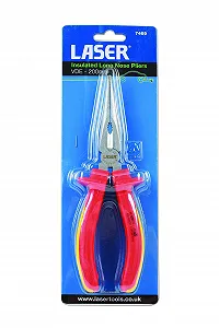 Длинногубцы Laser 7469 изолированные 200 мм synthetic.ua - Фото 1