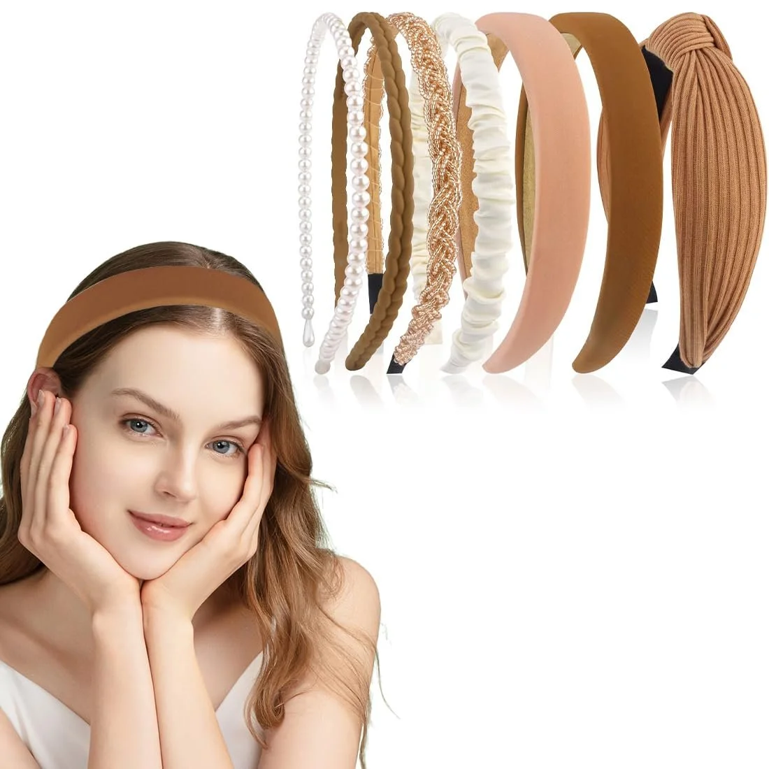 Набір жіночих обручів для волосся, 7 штук, фото №1