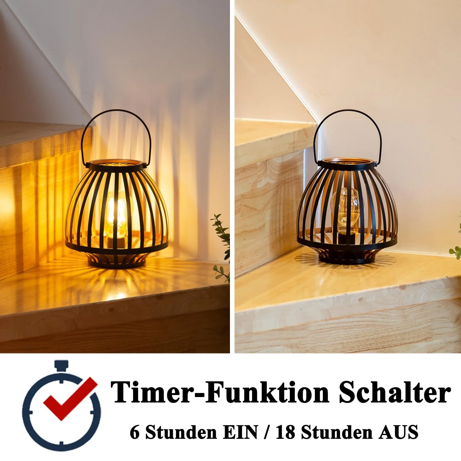 Настольная лампа MJ PREMIER Беспроводная на батарейках с таймером Металлическая Черная, фото №4