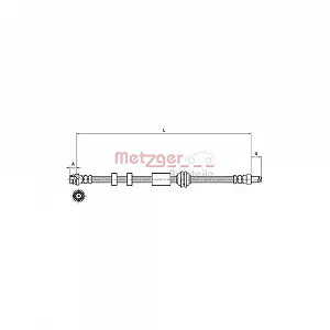 Тормозной шланг METZGER 4111216 GREENPARTS VOLVO передний мост слева - Фото 1