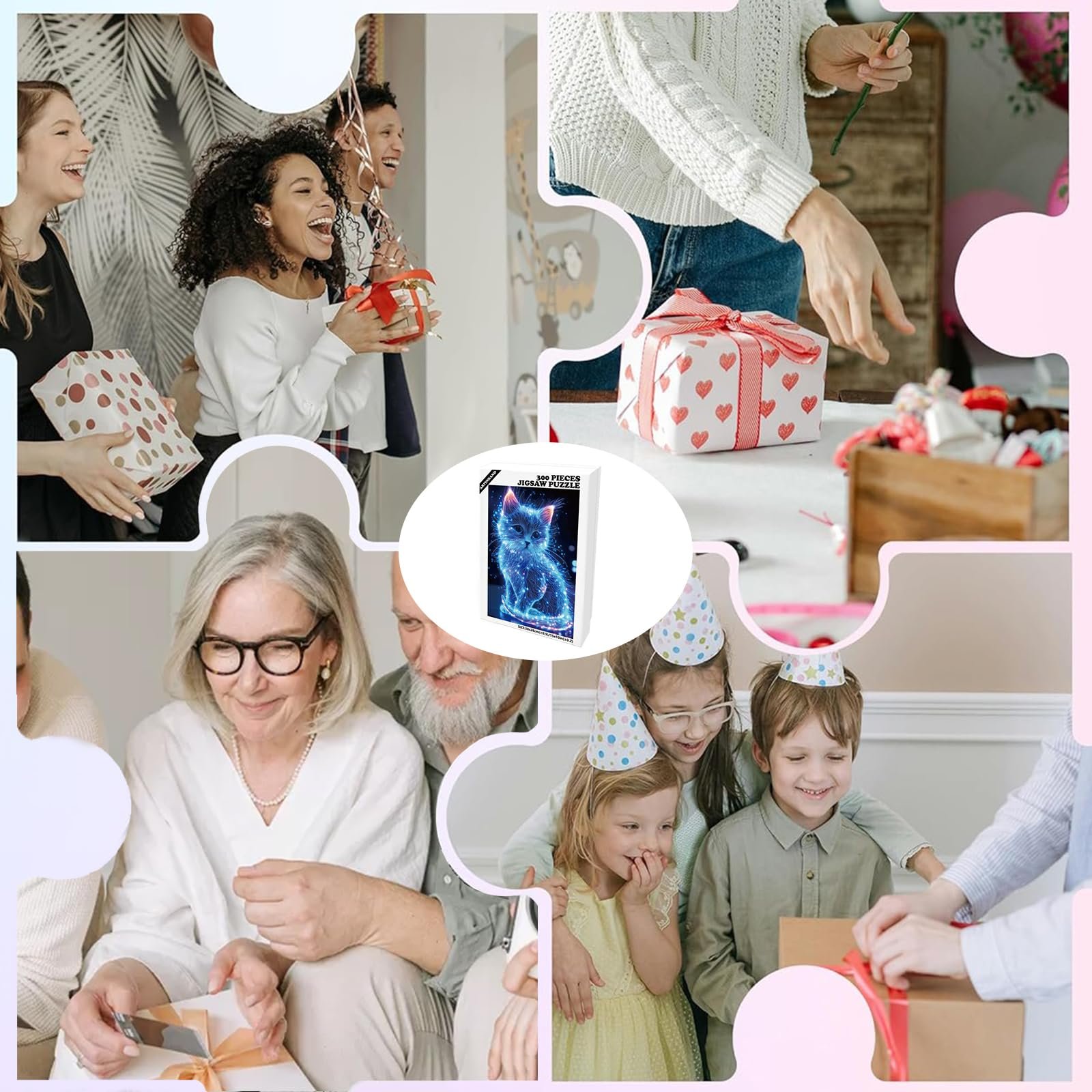 Пазл Animal Cute Blue Luminous Cat 300 деталей Blue, фото №4