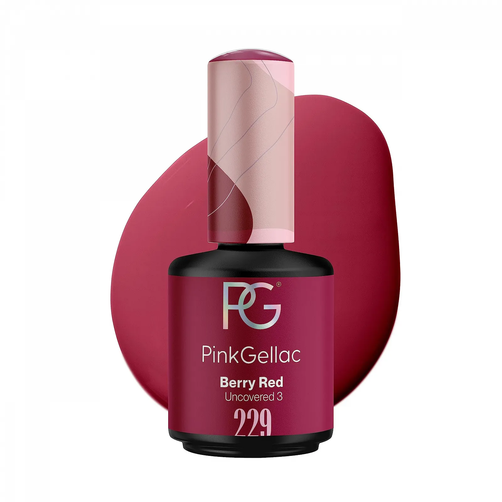 Гель-лак Pink Gellac 229 Berry Red, 15 мл, красный, фото №1
