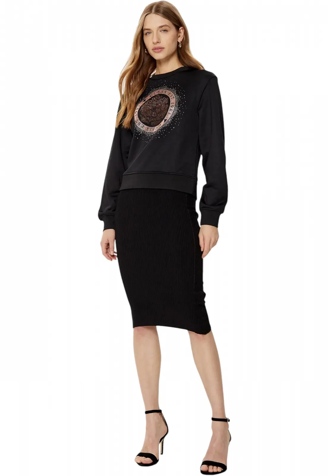 Кофта GUESS Peony Logo W5RQ05K7EX1 Черный, XS, фото №2 Кофта GUESS Peony Logo W5RQ05K7EX1 Черный, XS, фото №2