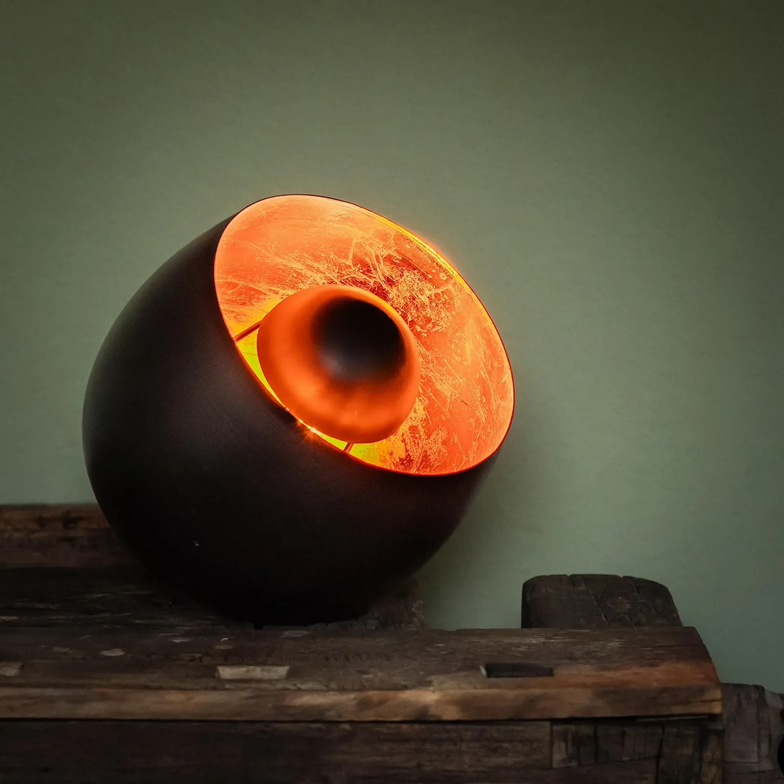 Настільна лампа ZEYA Black Copper Metal Діаметр 23 см E27 Max 40 W Чорна, фото №5